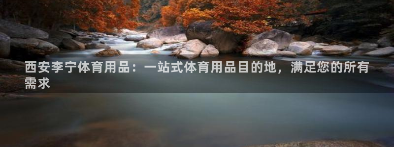 欧陆娱乐欢迎访问：西安李宁体育用品：一站式体育用品目
