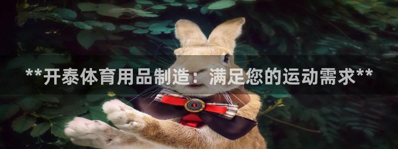 欧陆娱乐平台登录不上去了：**开泰体育用品制造：满足