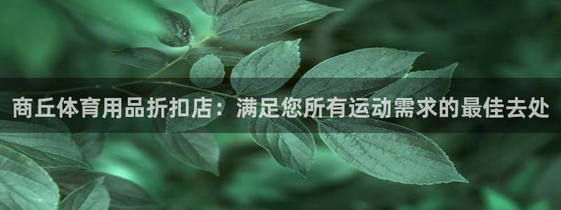 欧陆娱乐能提现嘛是真的吗：商丘体育用品折扣店：满足您