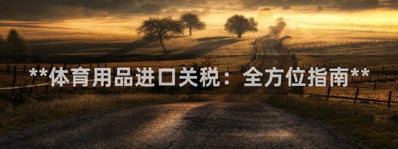 欧陆娱乐登陆官网入口：**体育用品进口关税：全方位指南**